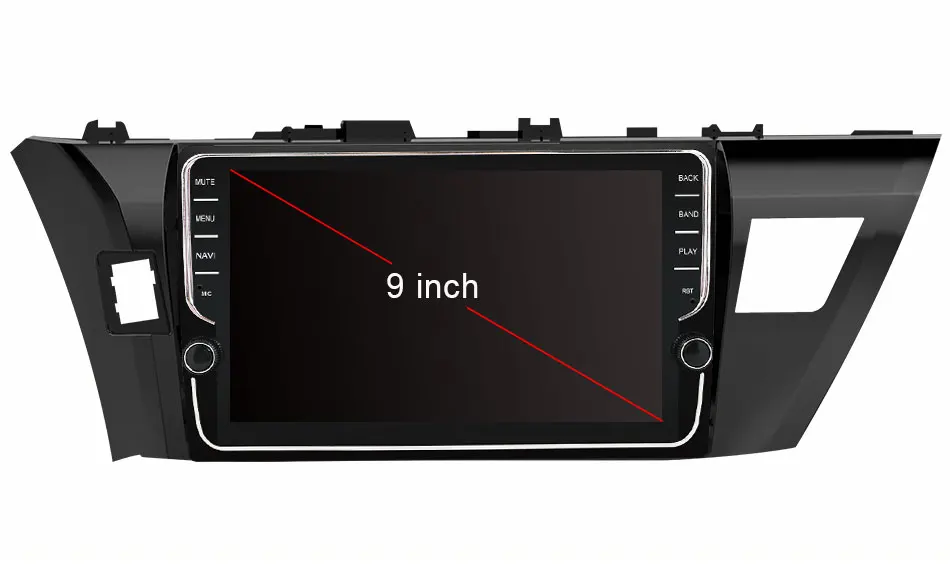 Eunavi 4G+ 64G Octa 8 ядерный android 9,0 автомобильный радиоприемник для Toyota Corolla E180 2013- мультимедийный автомобильный gps-навигатор PX6 wifi без dvd