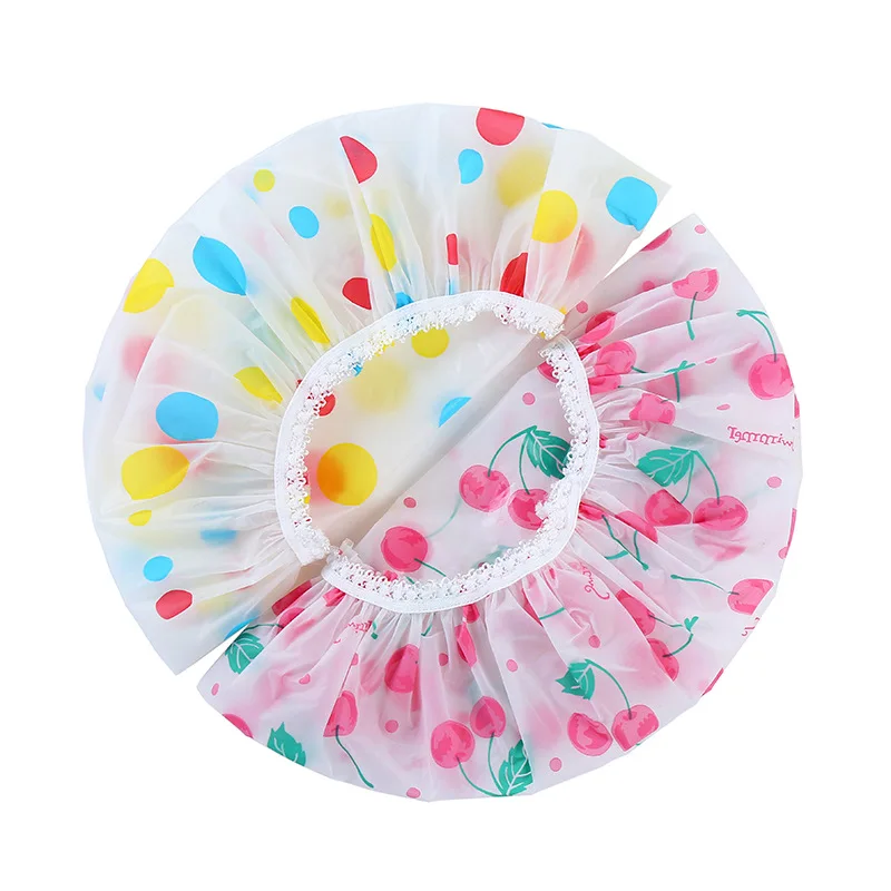 Shower cap Waterproof shower cap Waterproof Bath Hat Thickened Waterproof And Oil Fume Cap Women Spa Hair Salon Supplies Shower Cap Bathroom Accessories