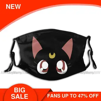 

Sailor Moon Mouth Face Mask Sailormoon Luna Facial Mask with 2 Filters Adult Lovely Polyester Mask