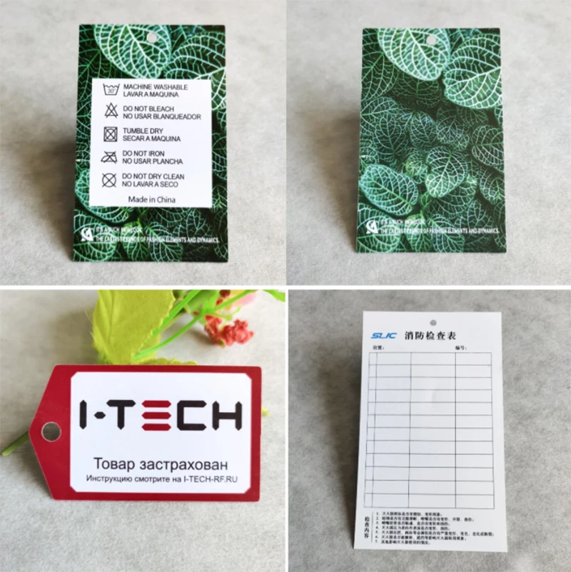 Round or Square Hang Tags Clothing Brand Fashion Label Accessories Free design Various Sizes and Styles