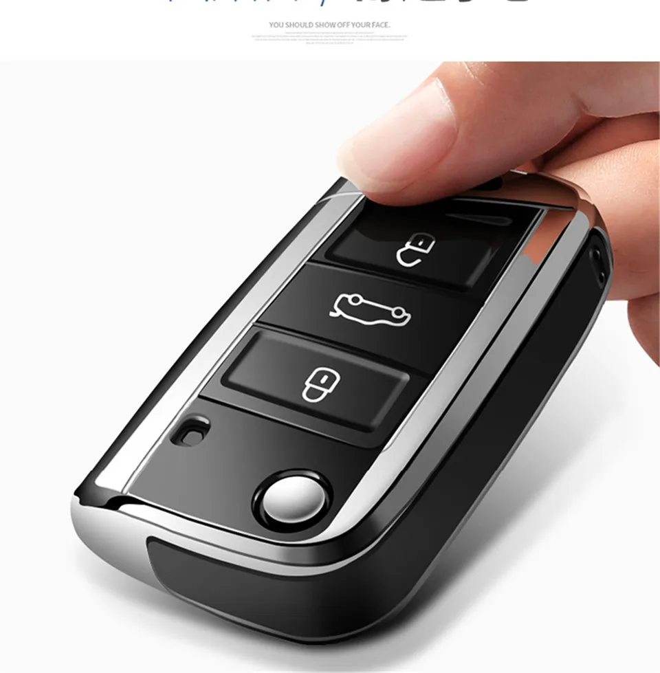 Étui pour clé de voiture Volkswagen, housse pour clé, pour Volkswagen, Golf 7 3 4 5 6 6r mk7