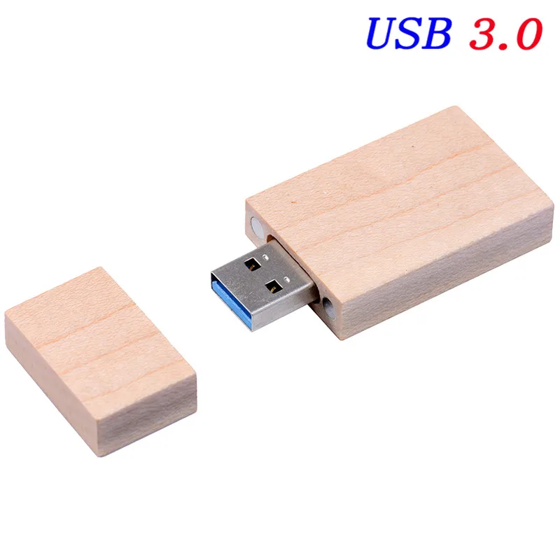 JASTER USB 3,0 деревянный альбом+ клен USB флэш-накопитель 4 ГБ 8 ГБ 16 ГБ 32 ГБ 64 Гб 128 ГБ Флешка карта памяти бесплатный логотип - Цвет: Maple