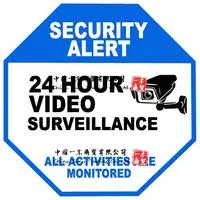 Volkrays Creative Car Sticker Video Surveillance Sign - Home Security Sign - Security Camera Sign Reflective PVC Deca