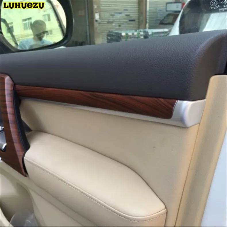 Luhuezu ABS живопись интерьерная дверь Молдинг Стайлинг крышка для Toyota Land Cruiser V8 200 LC200
