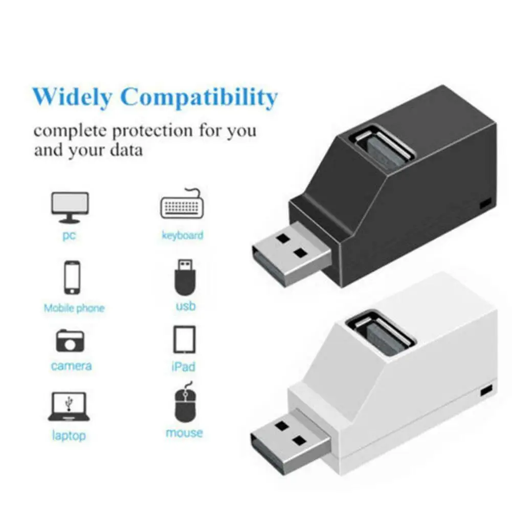 3 шт. мини 3 порта USB концентратор высокоскоростной передачи данных сплиттер коробка адаптер для ноутбука EM88