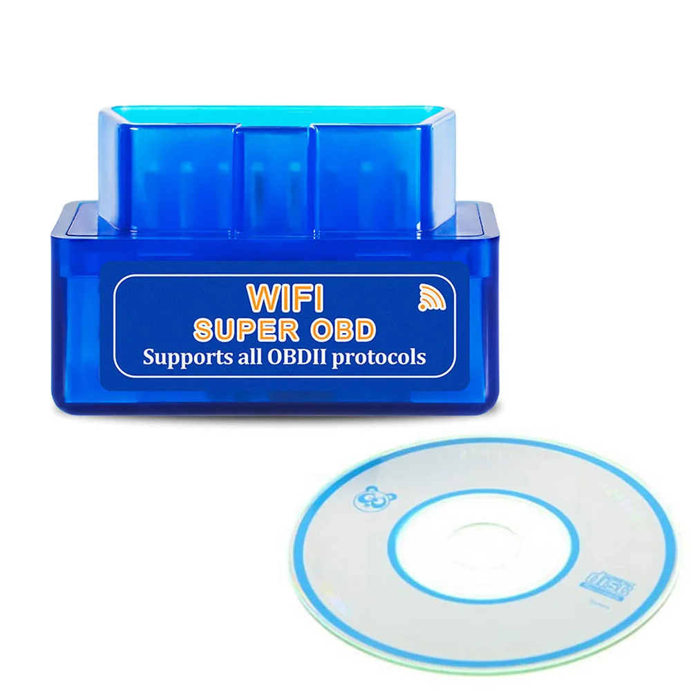 Blue Scanner Супер двойной чип OBDII Автомобильный диагностический инструмент Wifi ELM327 OBD2 II V 1,5 сканер для Mitsubishi JEEP Mazda MINI OPEL Volvo Skoda - Цвет: Blue Scanner