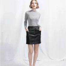 Xiaomi PPT искусственная кожа слово мини юбка Мягкие гибкие сексуальные модные кожаные брюки тонкий юбка на молнии