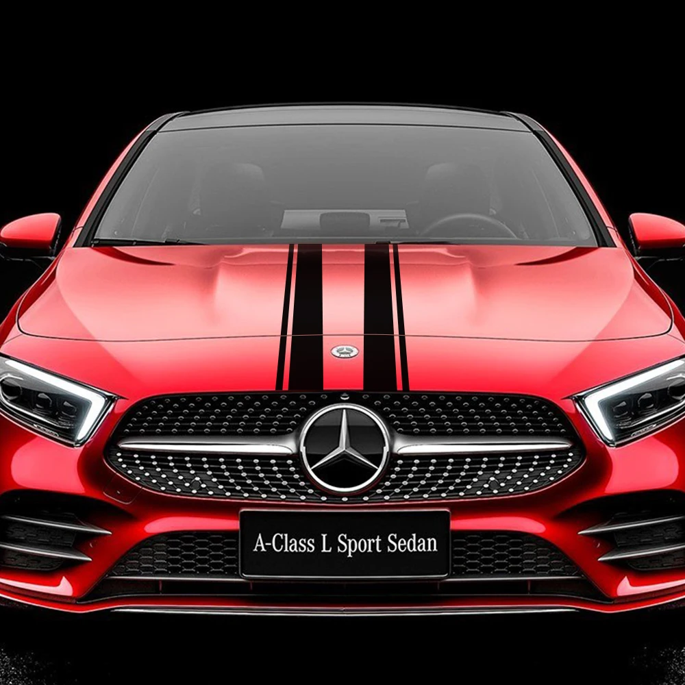 

Sport Wrap Vinyl Film Decals Universal Car Hood Stripes Cover Stickers DIY Bonnet Auto Racing Decoration Vehicle Car Accessories