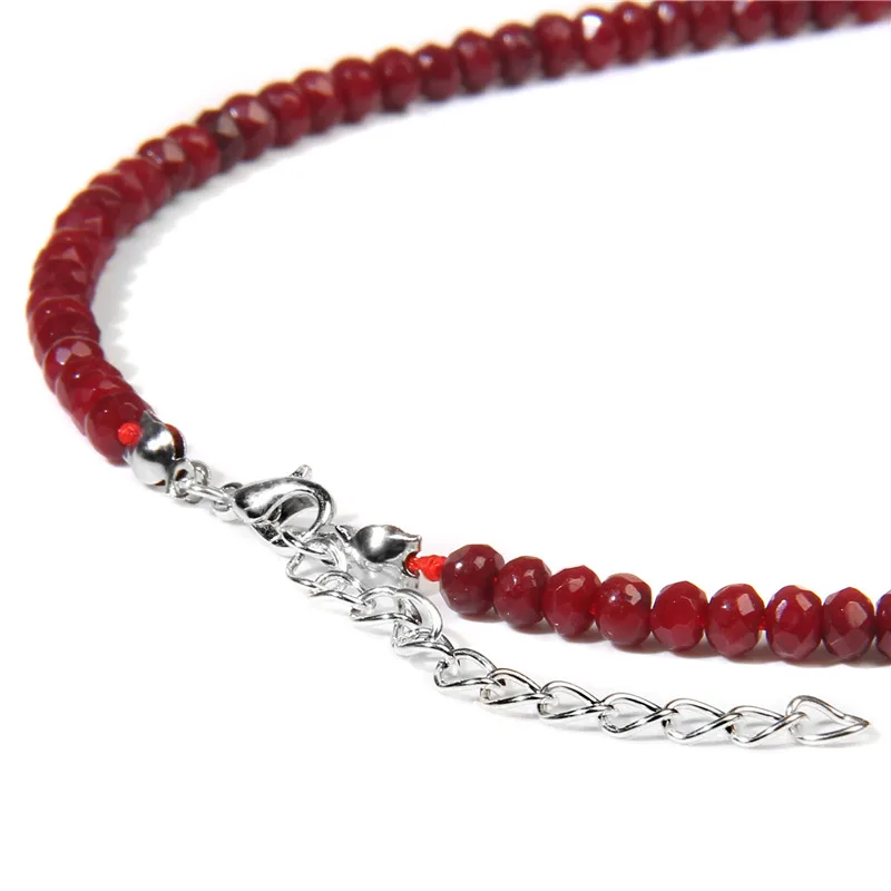 Simple Faceted Gem Beads Necklaces for Women Natural Stone Chokers Crystal Chain Handmade Yoga Jewelry Female fashion necklace,choker necklace