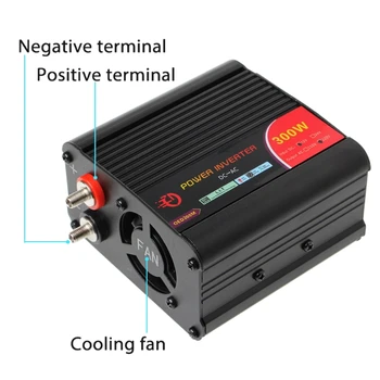 

300W Power Inverter Converter DC 12V to 220V AC Cars Inverter with Car Adapter E7CA