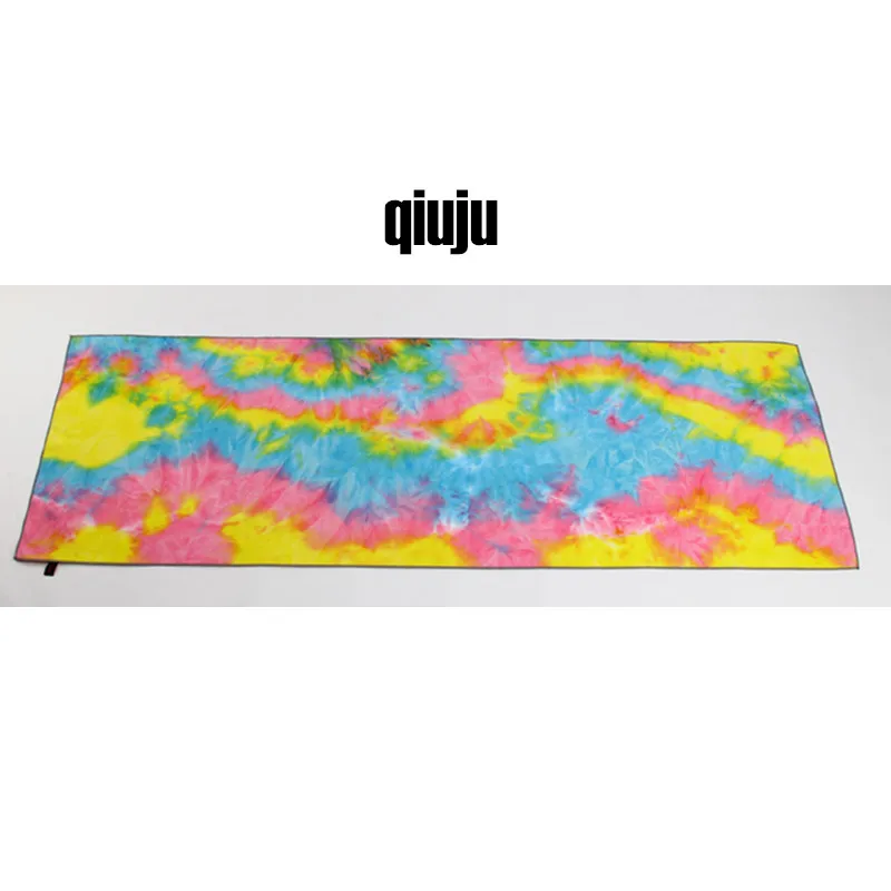 qiuju Tie Dye одеяло для йоги 183*63 см горячее полотенце для йоги микрофибра силикон нескользящий коврик для йоги полотенце Пилатес фитнес спортзал Коврик для упражнений - Цвет: qiuju