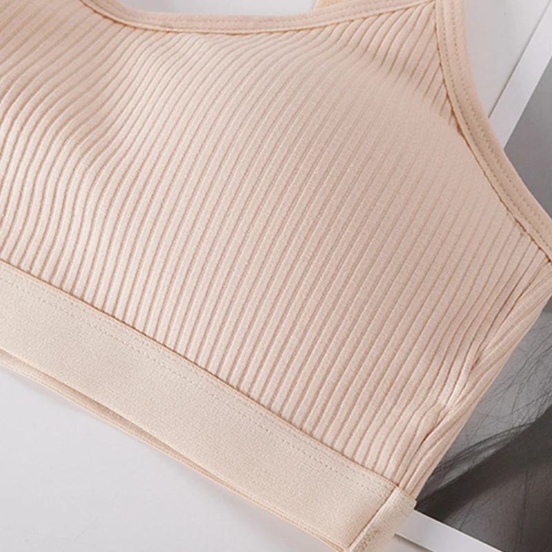 Women's Tube Top Beauty Back Thread Wrapped Chest Sports Bra Adjustable Strap With Chest Pad Gym Fitness Sleep Cotton Underwear women lingerie bra women tube tops