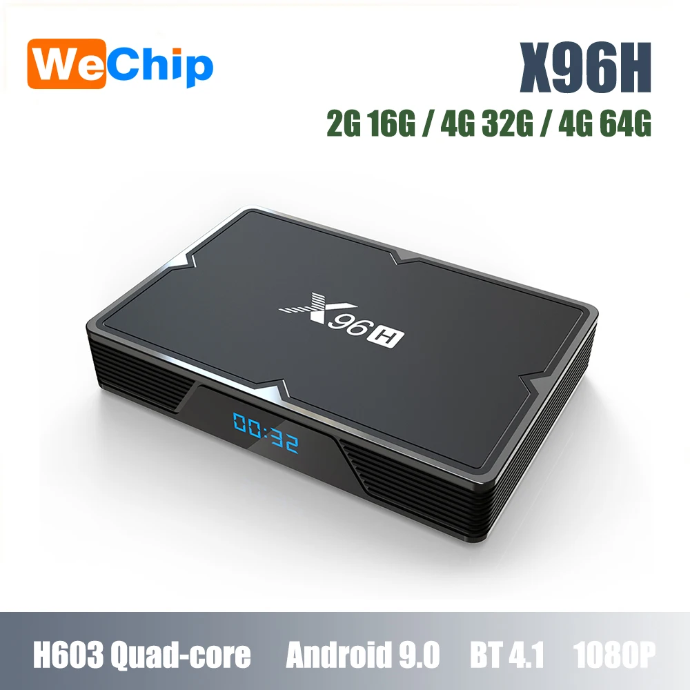 Смарт ТВ коробка X96H Allwinner H603 Quad core Android 9 0 4G 64 г Декодер каналов кабельного