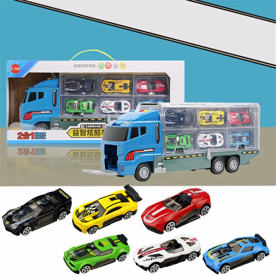Игрушка из сплава, модель игрушки, мини-инженерный автомобиль, трактор, игрушка, машина из сплава, модель автомобиля, набор, большой контейнер, транспорт, автомобиль, игрушки