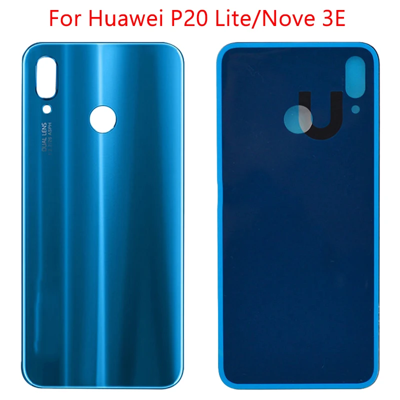 Стеклянный задний корпус для huawei P20 Lite Крышка батарейного отсека Replcement для huawei Nova 3E Задняя стеклянная дверь батарейный отсек клейкая наклейка