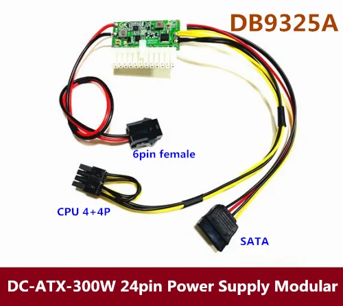 

PCI-E 6-контактный Женский вход Φ 160-300 Вт 24-контактный модуль питания, переключатель Pico PSU Car Auto Mini ITX, модуль питания с высокой яркостью