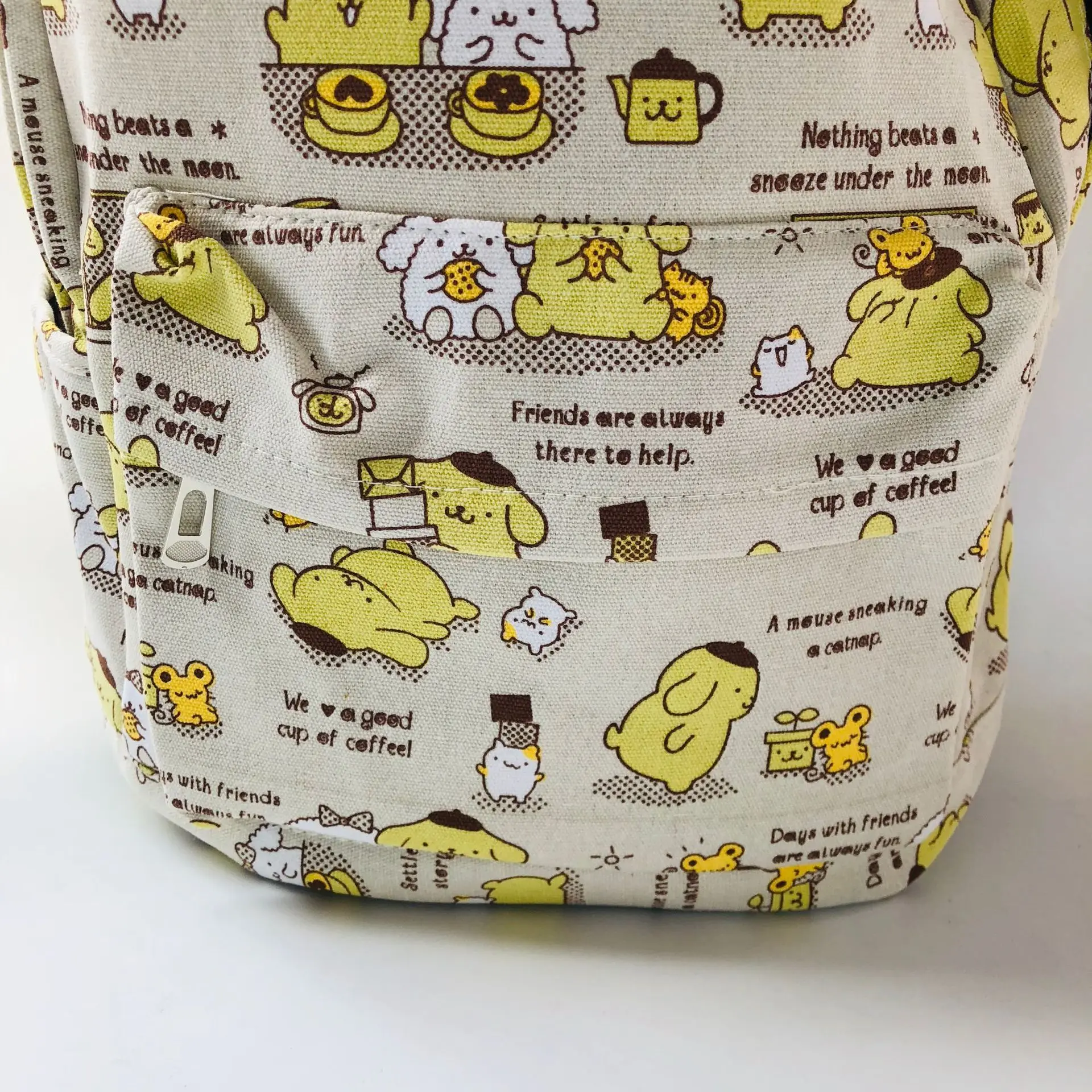 15*29*40 см 450 Марка pom-Pom Purin тапочки в виде персонажа аниме холщовый рюкзак дорожный плюшевая сумка в виде котенка