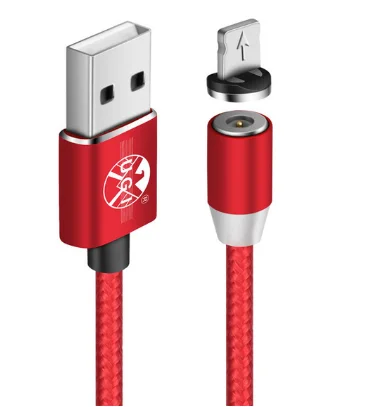 Red ios Cable UGI 1~ 3 м Магнитный Micro USB зарядное устройство для iPhone 11pro max X 8 Скорость зарядный кабель для samsung Galaxy S9/S8/Plus/Note 8 - Цвет: Red ios Cable