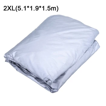 

Universal Full Car Covers Snow Ice Dust Sun UV Shade Cover Light Silver Size S-XL Auto Car Outdoor Protector Cover