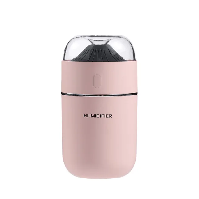 

320ML Volcano Ultrasonic Air Humidifier Aroma Essential Oil Diffuser Mini USB Car Mist Air Purifier for Home with LED Light