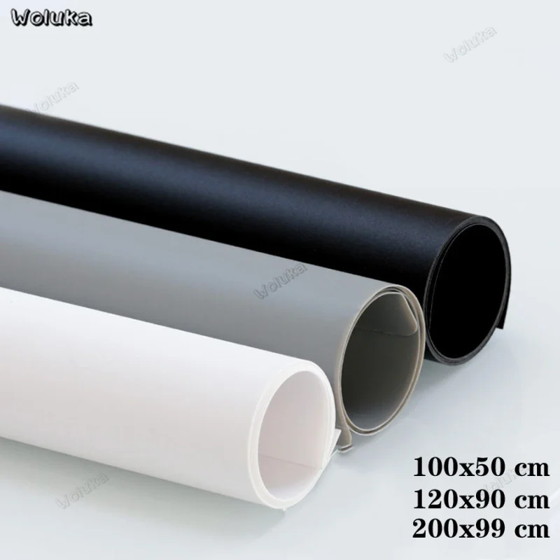 

Black White Gray 68cm*130cm Seamless Water-proof PVC Backdrop Background Paper for Photo Video Photography Studio CD50 T16 RR1