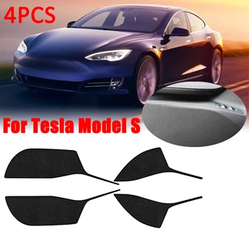 

Car PVC Carbon Fiber Anti-Kick Pad Protector Mat Cover Sticker For Tesla Model S