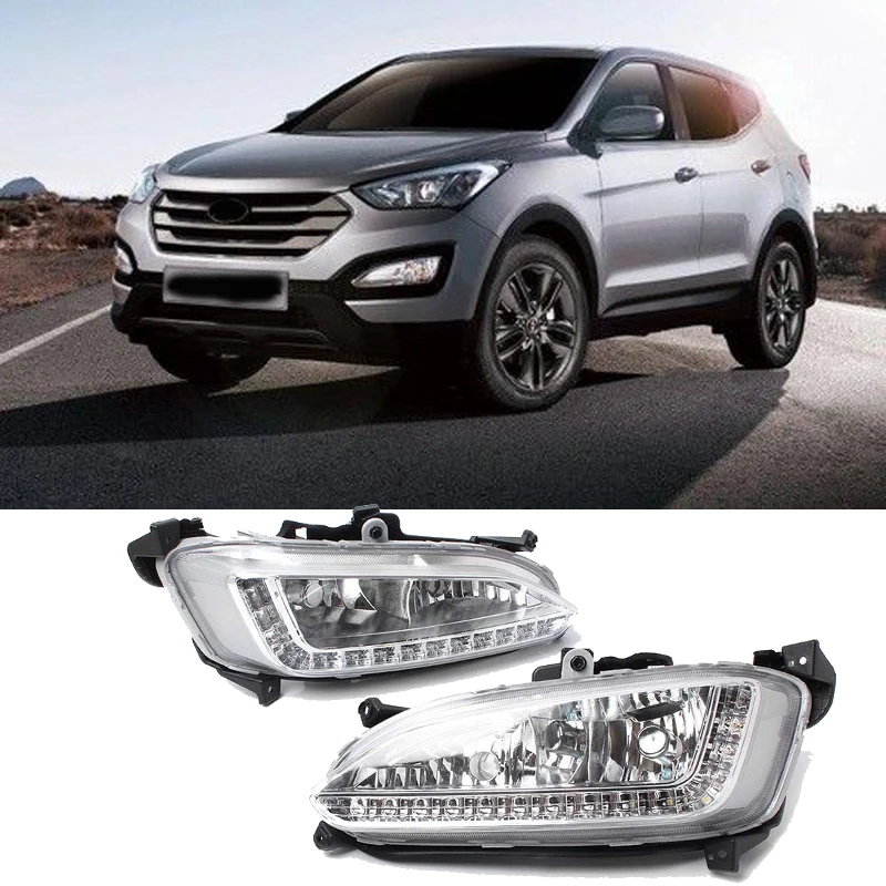 1 комплект светодиодный светильник Противотуманные фары для Hyundai Santa Fe IX45 2013 2014 2015