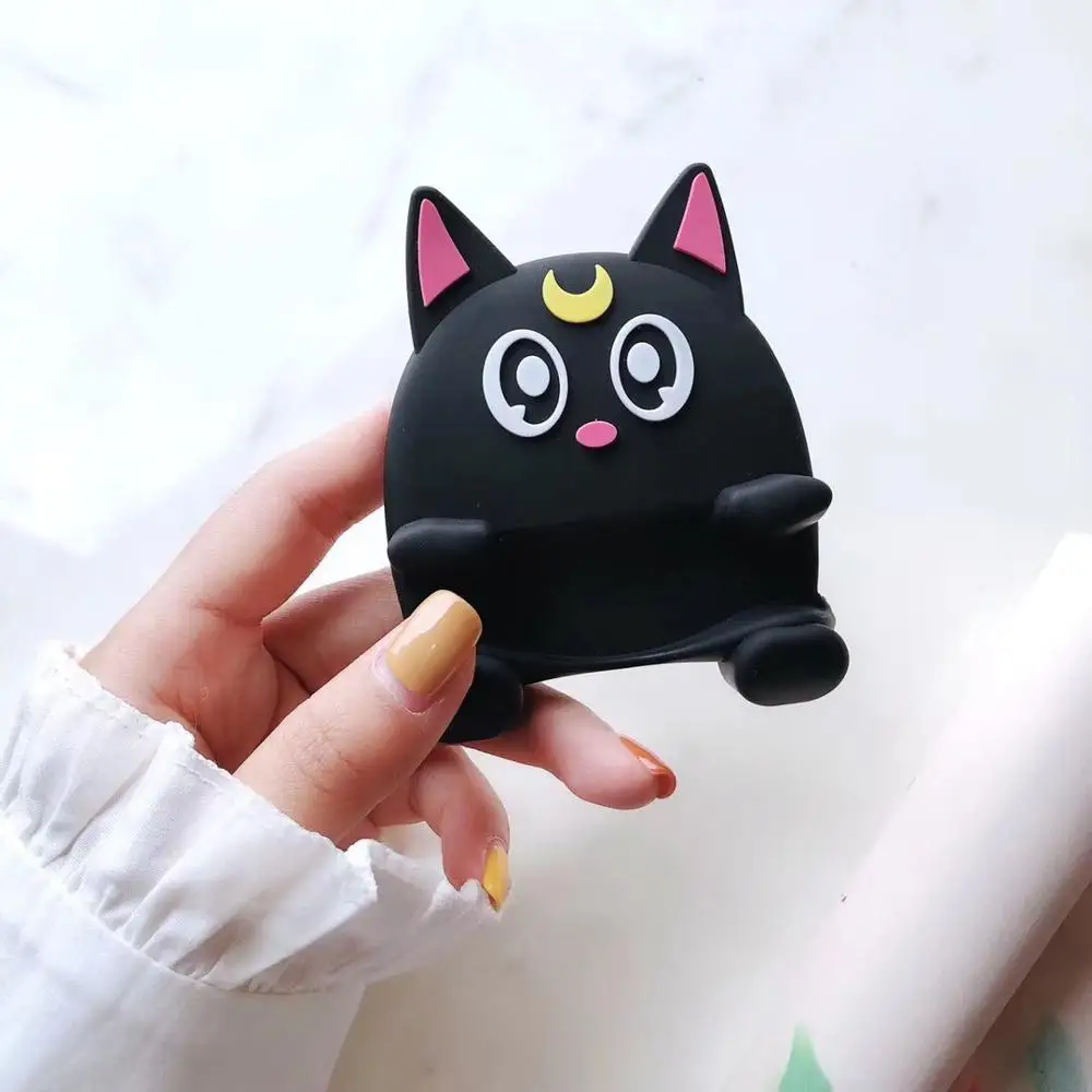 Держатель для телефона с милым мультяшным рисунком, подставка для мобильного телефона, кронштейн, дизайн с животным медведем, лягушкой, силиконовые аксессуары для телефона, держатель для смартфона - Цвет: 6