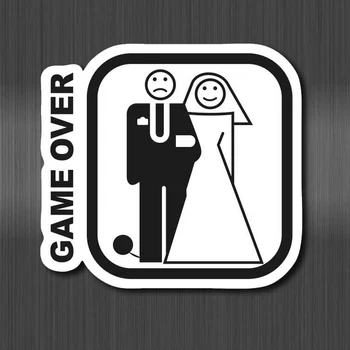 

mixed game over sticker marry you funny sign waterproof suitcase laptop guitar luggage skateboard bicycle toy lovely stickers