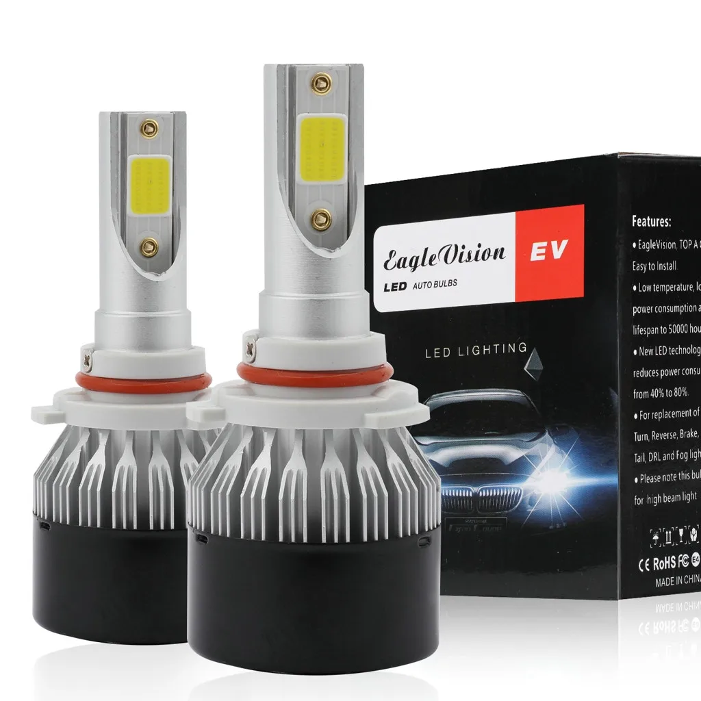 CARPRIE Автомобильные фары горячая Распродажа 2x EV9 9005/HB3 60 Вт 8000лм 6000 К белый светодиод dob фары дальнего света 9722