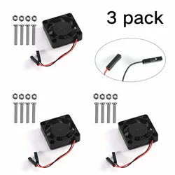 3PCS Raspberry Pi Brushless CPU Cooling Fan Heatsink Cooler Radiator 3.3V 5V for Raspberry Pi4 Pi3 B+, Pi 3, Pi 2, Pi 1 B+