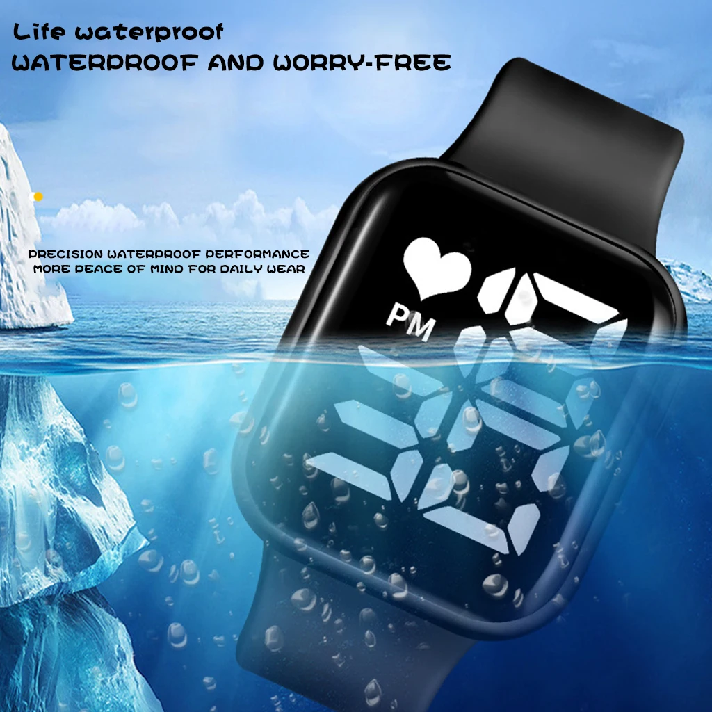 Men Wrist Digital Watches Casual Electronic LED Sport Water-Proof Women Watches Fashion Simple Children Clock Relogio Masculion