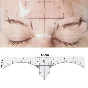 

10pcs Tattoo accesories Disposable Makeup Brow Measure Eyebrow Guide Ruler Permanent Tools