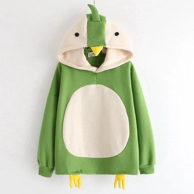 Top Kawaii Clothes Women Hooded Sweatshirts Penguin Cute Cotton Long Sleeve Pullover Tops Autumn Fashion Sweatshirt sudaderas 1