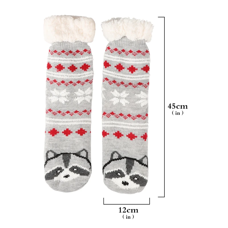 Women's Winter Socks Thick Plush Cotton Socks Warm Non-slip Home Floor Socks Christmas Gifts Cartoon Carpet Socks New