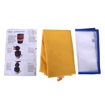 

HOT-Pro Essence Extractor Kit Herbal Ice Bubble Hash 5-Gallon Bag with Pressing Screen(Yellow 73micrometer hash bag+Pressing Scr