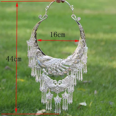 28 дизайнов, Новое Великолепное серебряное ожерелье Miao, миноритарная группа, аксессуары для сцены, преувеличенный аксессуар в этническом стиле - Цвет: K
