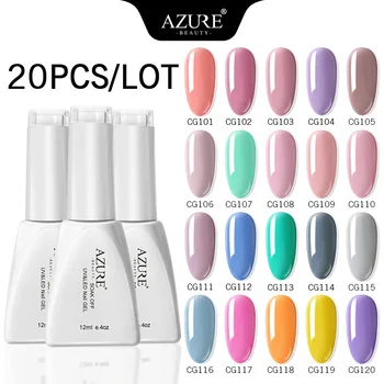 

Azure Beauty UV Semi Permanent Nail Gel Polish Set Soak Off Long Lasting Led Nail Enamel Varnish 5/8/10/20Pcs Azure Nail Gel Set