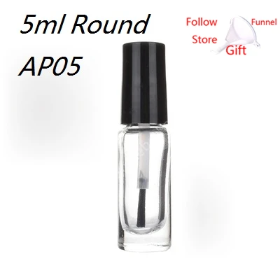 AP-05 20 шт./лот, 3 мл, 4 мл, 5 мл, 7 мл, 10 мл, 15 мл, пустая бутылка для лака для ногтей «сделай сам», косметические контейнеры, стеклянные бутылки с кистью для ногтей - Цвет: AP-05