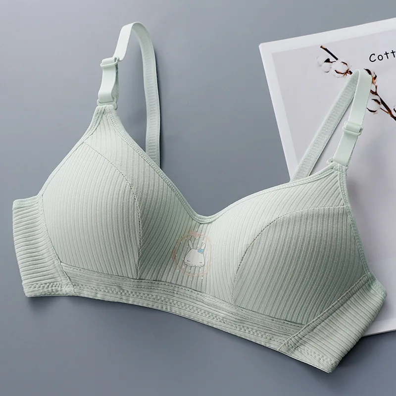 New Teen Girls Underwear Soft Padded Cotton Soild Bra for Young Girls for Yoga Sports Running Small Training Bra teen underwear