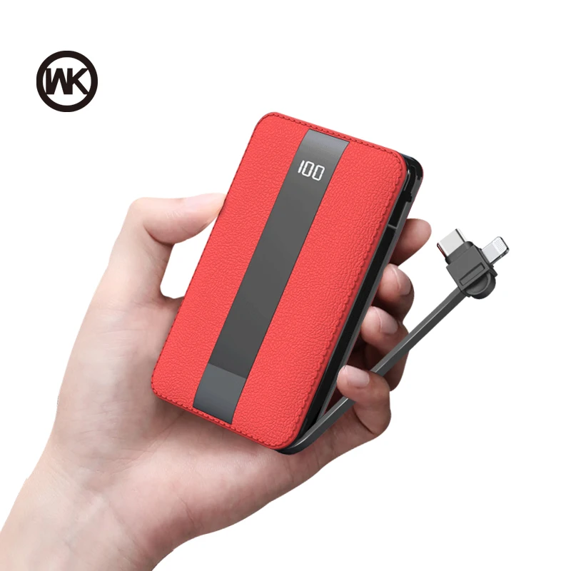 WK светильник mi ni power Bank 10000 мАч USB портативное зарядное устройство power bank для быстрой зарядки умный экран дисплей мощность для Xiaomi mi