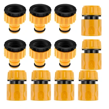 

12 PCS Hose End Connectors Garden Hose Quick Connector Double Male Hose End Connector Extender