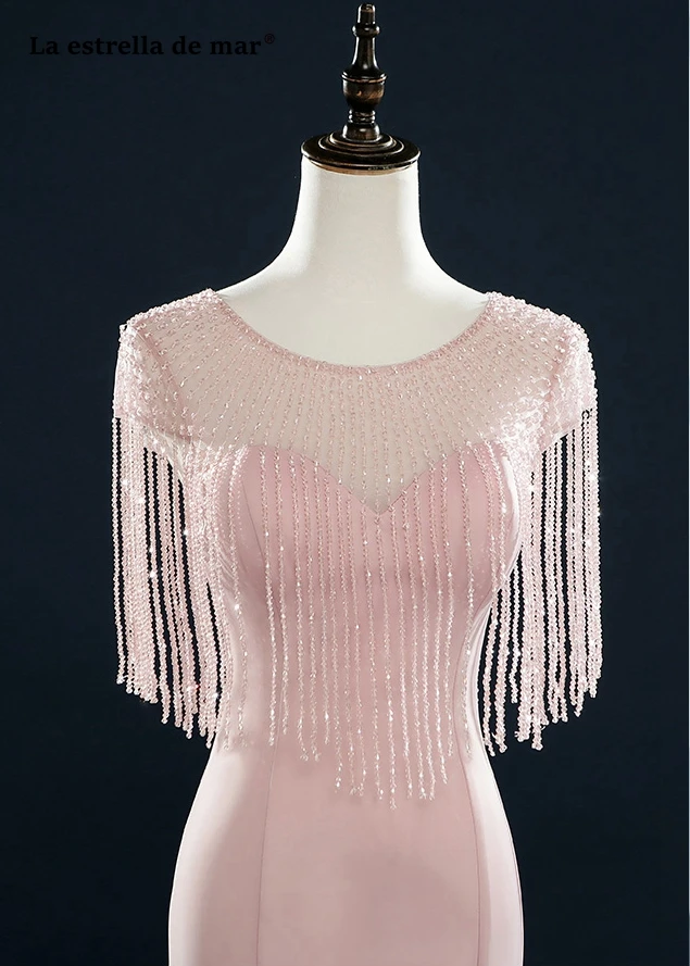 Vestidos de gala, новое атласное с глубоким декольте, с кристаллами, кисточками, румяна, розовый, зеленый, темно-синий, серебряный, бордовый, оранжевый, выпускные платья, Длинные