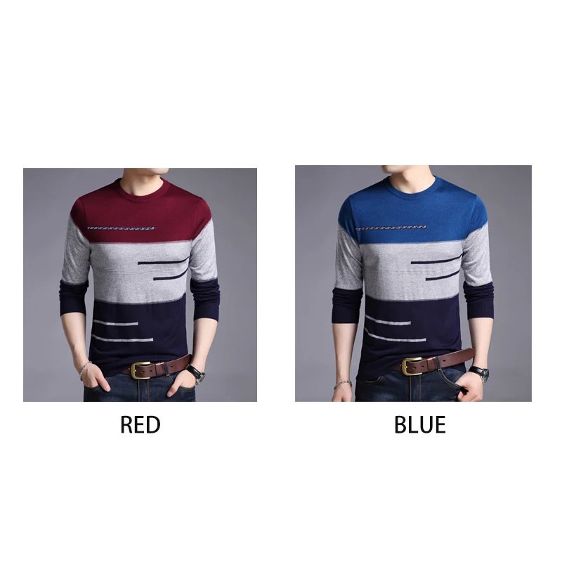90% OFF 2020 Brand Male Pullover Men Winter Sweater O-neck Knitted Sweater Striped Mens Knitwear Clothes Hombre Camisa Masculina