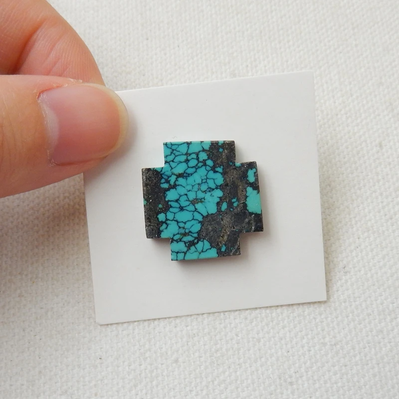 Natural Stone Precious Turquoise DIY Jewelry Cabochon 20x4mm 4.1g Fashion Cabochon