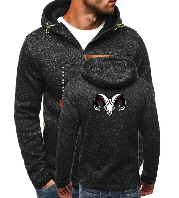 Autumn Winter Hoodies Male Cardigan New Long sleeve hoodies men Zipper Sweatshirt for Dodge Print Mens Hooded Coat Jacket f - Цвет: 5