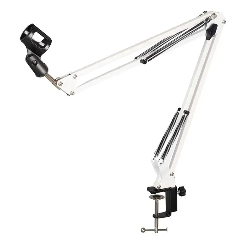 Extendable Recording Microphone Holder Suspension Boom Scissor Arm Stand Holder Microphone Clip Table Mounting Clamp microphone stand