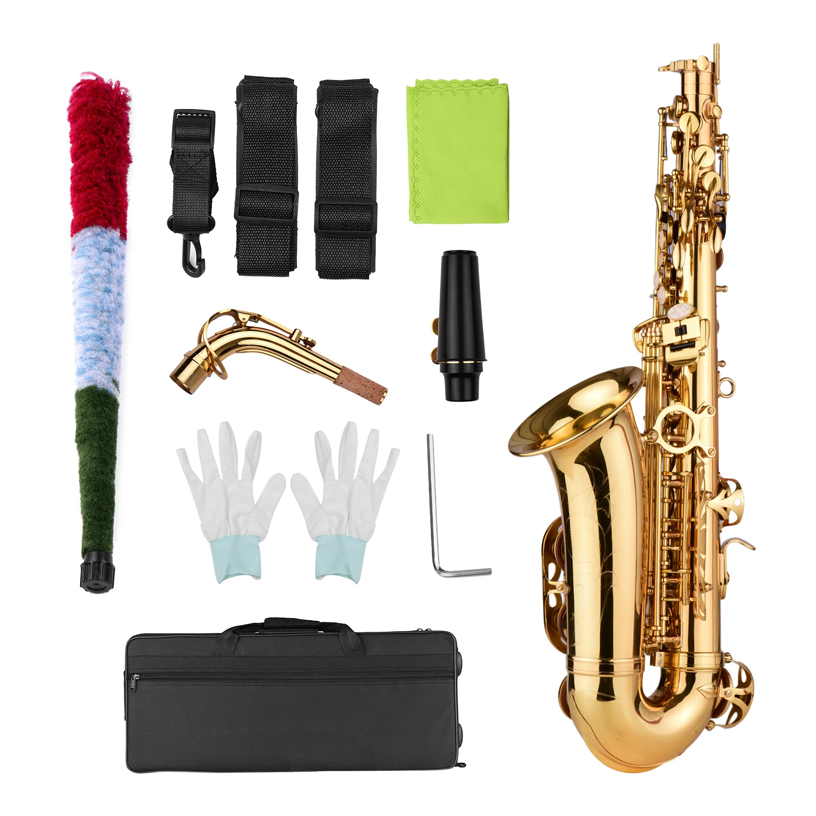 Blue Lacquer E Flat Alto Sax Full Kit bE Alto Saxophone Kit, Professional  Sax Woodwind Instrument for Beginner/Students/Performance, Quality Brass