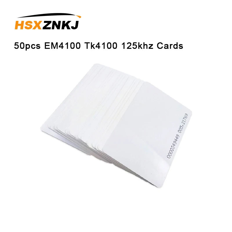 50 шт. EM4100 Tk4100 125 кГц брелок RFID бирки стикер брелок жетон кольцо Бесконтактный чип 0,85 мм тонкие карты карта контроля доступа