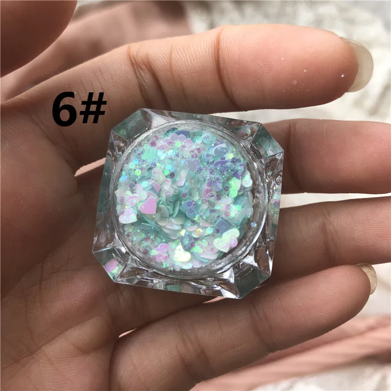 1 set Heat Gel Sequins Festival Makeup Face Body Lip Glue Glitter Cream Mermaid Tattoo Pigment Music Dance Party Art Cosmetic - Цвет: LP009